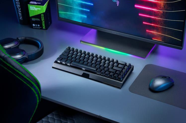 Razer BlackWidow V3 Mini HyperSpeed - Phantom Edition - Yellow Switch - US Black Keyboard 8NV0J64