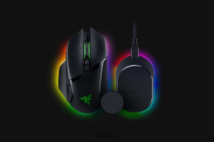 Razer Basilisk V3 Pro + Mouse Dock Pro Bundle One Color Mice 8NV0J30